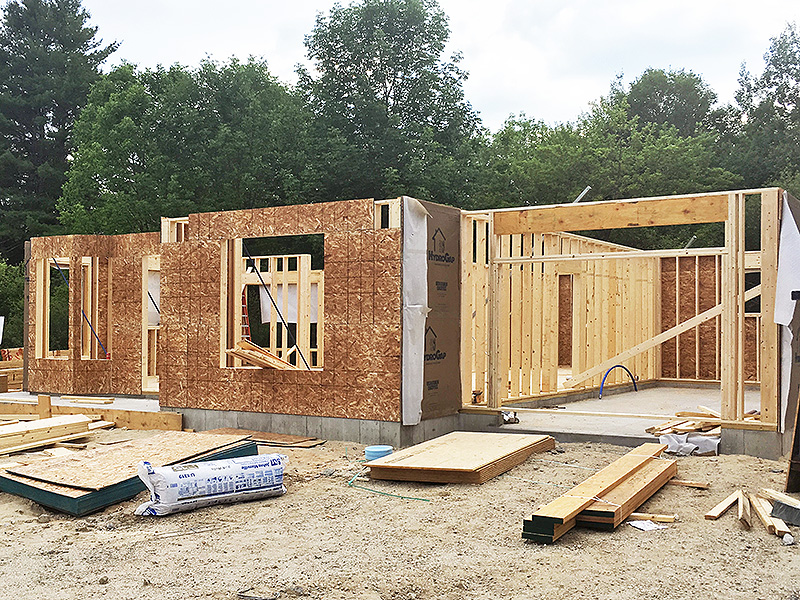 56 Little Acres Drive Studs and Exterior Wall
