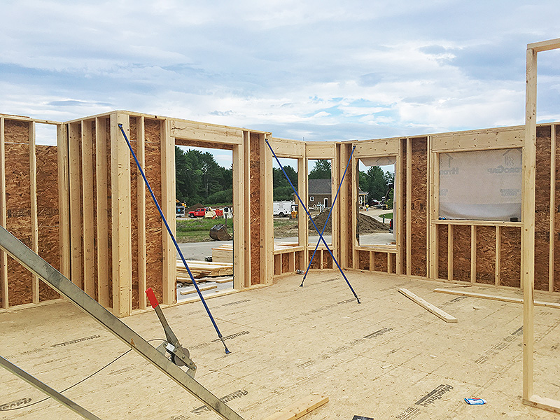 56 Little Acres Drive Studs and Exterior Wall