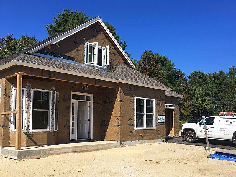 Interior sprinklers, electrical wiring, and plumbing work are all complete on 56 Little Acres Drive.
