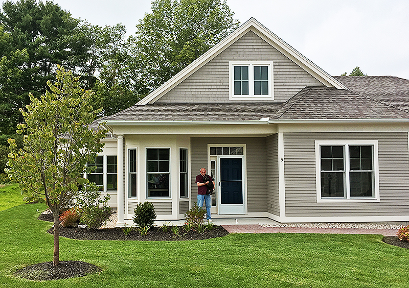 Cumberland Crossing's first residents - Ron and dog Zoe.