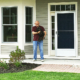 Cumberland Crossing's first residents - Ron and dog Zoe.