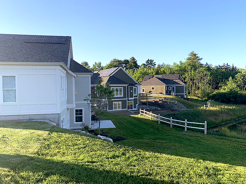 Landscaped new Cumberland Crossing cottages.