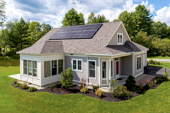 sustainable retirement living in maine | Cumberland Crossing Cottage with Standard Solar Panels